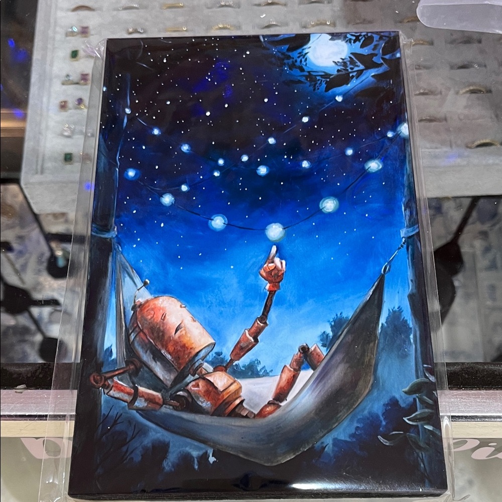 NWT- Dreamy Robot in Hammock Canvas Art